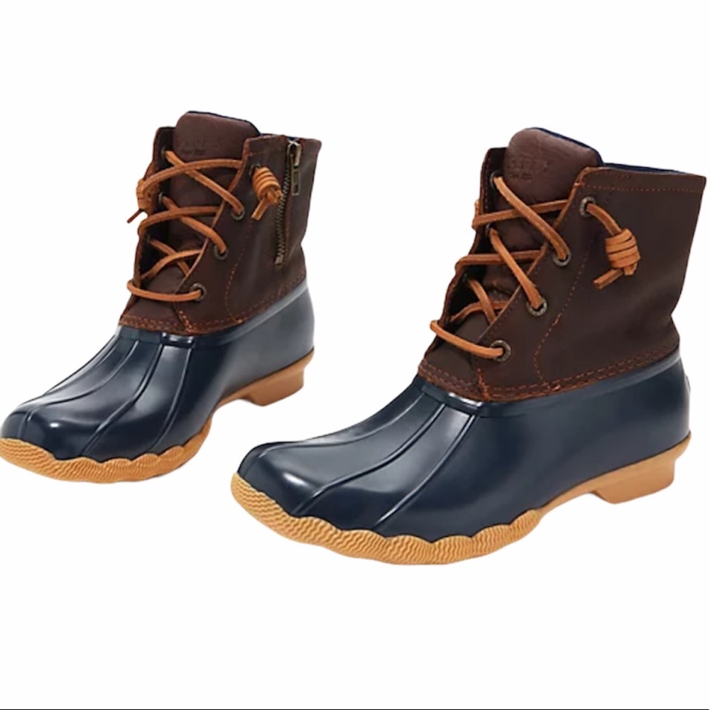 NEW Sperry Saltwater Waterproof Navy Duck Boot